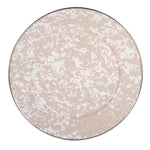 Charger Plates, 12.5", Taupe Swirl Enamelware
